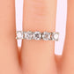 14K White Gold 5 Diamond Band Ring .85 CTW Near Colorless S12–I2 Size 6.5