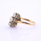Antique Art Deco 14K Yellow Gold 3 Diamond Ring Ring Size 6 3.10 Grams