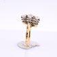 Antique Art Deco 14K Yellow Gold 3 Diamond Ring Ring Size 6 3.10 Grams