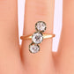 Antique Art Deco 14K Yellow Gold 3 Diamond Ring Ring Size 6 3.10 Grams
