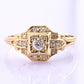 14K Yellow Gold Diamond Ring 13 Diamonds VS–SI Natural 2g Size 5.75