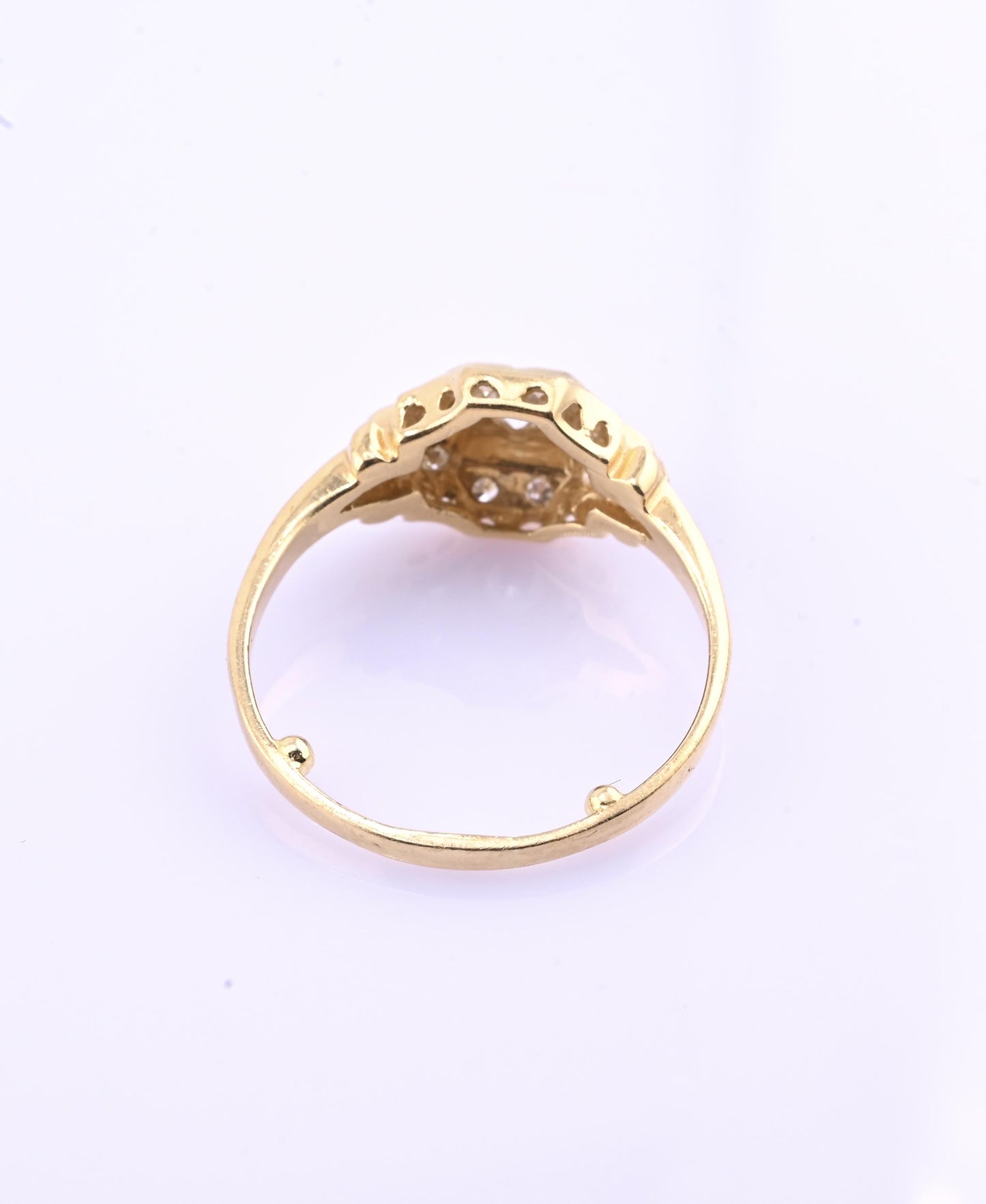 14K Yellow Gold Diamond Ring 13 Diamonds VS–SI Natural 2g Size 5.75