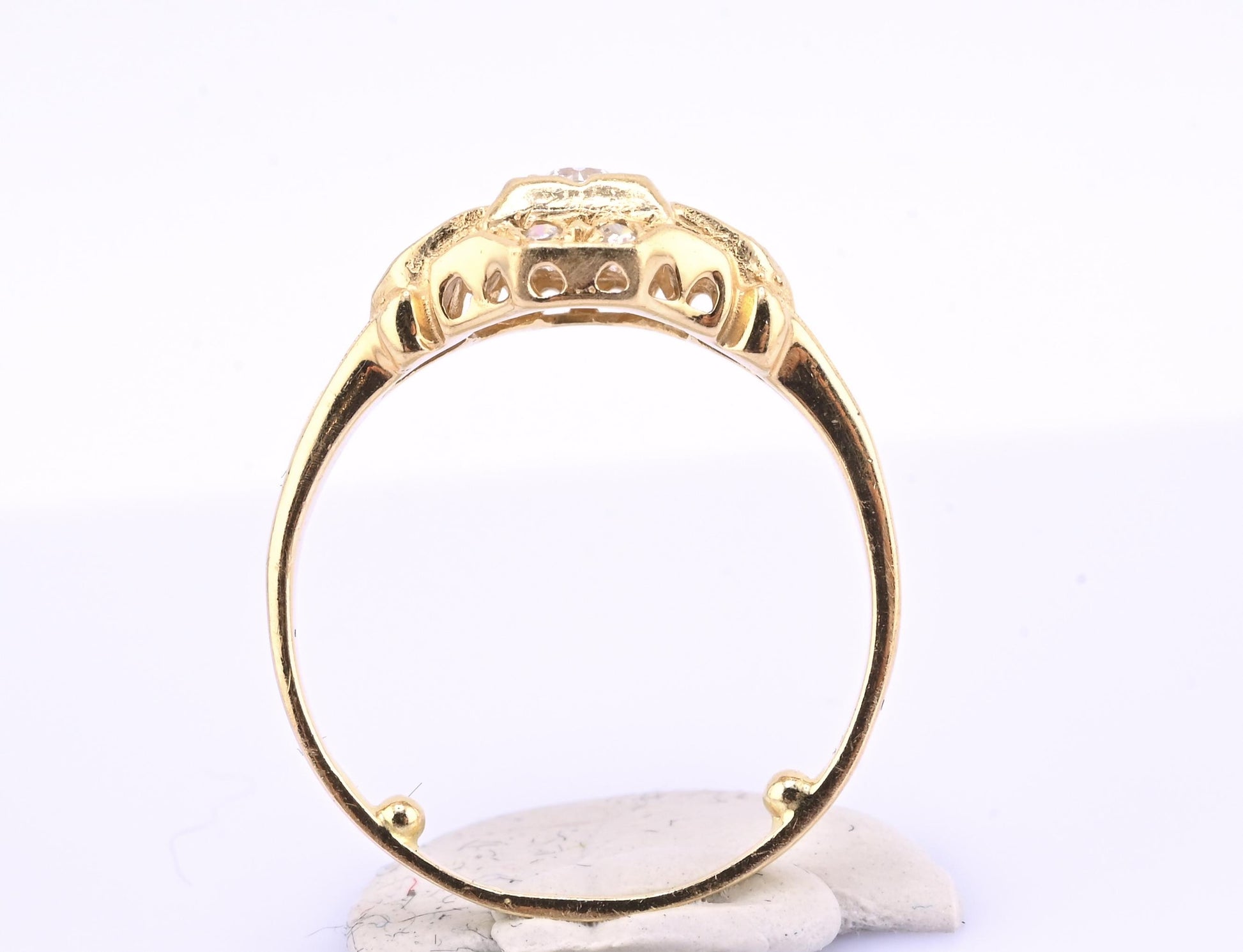 14K Yellow Gold Diamond Ring 13 Diamonds VS–SI Natural 2g Size 5.75