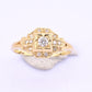 14K Yellow Gold Diamond Ring 13 Diamonds VS–SI Natural 2g Size 5.75
