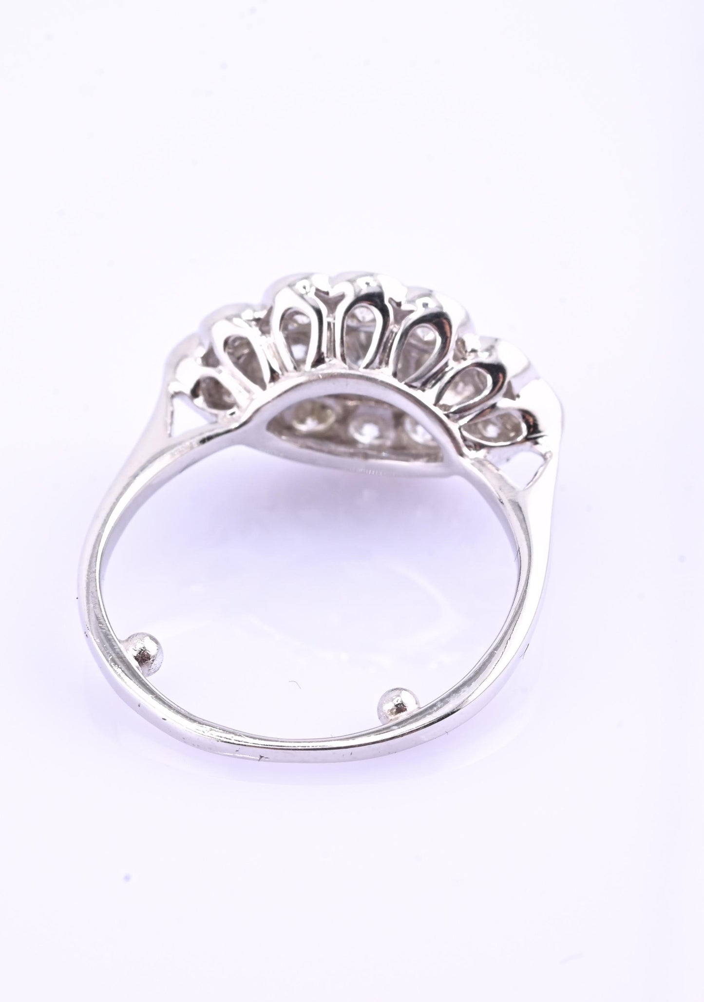 18K White Gold Diamond Ring 1.05 TCW G Color Ring Size 5 GIA Certified