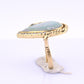 GIA Certified Natural Opal & Diamond 14k Ring – 23x15mm Light Gray Cabochon