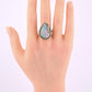 GIA Certified Natural Opal & Diamond 14k Ring – 23x15mm Light Gray Cabochon
