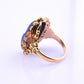 IGI Certified 10K Yellow Gold Carved Spinel Soldier Intaglio Ring Size 5