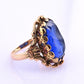 IGI Certified 10K Yellow Gold Carved Spinel Soldier Intaglio Ring Size 5