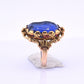 IGI Certified 10K Yellow Gold Carved Spinel Soldier Intaglio Ring Size 5
