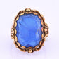 IGI Certified 10K Yellow Gold Carved Spinel Soldier Intaglio Ring Size 5