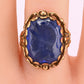 IGI Certified 10K Yellow Gold Carved Spinel Soldier Intaglio Ring Size 5