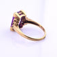 10K Yellow Gold Sapphire Ring Art Deco / Retro Era IGI Certified Size 6.75