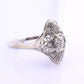 Art Deco Platinum Diamond Ring .50 Carats Center Stone Ring Size 8.75 IGI Cert.