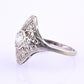 Art Deco Platinum Diamond Ring .50 Carats Center Stone Ring Size 8.75 IGI Cert.