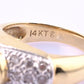 14K Yellow & White Gold IGI Certified 1 Carat Tanzanite Ring Size 6.75