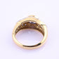 14K Yellow & White Gold IGI Certified 1 Carat Tanzanite Ring Size 6.75