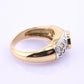 14K Yellow & White Gold IGI Certified 1 Carat Tanzanite Ring Size 6.75
