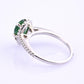 Platinum Pear Cut Emerald & Diamond Halo Ring 1.35ct Ring Size 6.5 IGI Certified