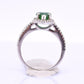 Platinum Pear Cut Emerald & Diamond Halo Ring 1.35ct Ring Size 6.5 IGI Certified