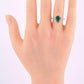 Platinum Pear Cut Emerald & Diamond Halo Ring 1.35ct Ring Size 6.5 IGI Certified