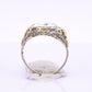 14K White & Yellow Gold Art Deco Ring IGI Certified Lab Grown Spinel Ring Size 4