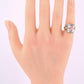 14K White & Yellow Gold Art Deco Ring IGI Certified Lab Grown Spinel Ring Size 4