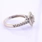 14K White Gold IGI Certified Pear Diamond Ring VS Center Diamond Ring Size 6.75