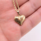 Fabulous 14K Yellow Gold Heart Shape Pendant & Chain