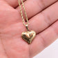 Fabulous 14K Yellow Gold Heart Shape Pendant & Chain