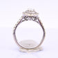14K White Gold IGI Certified Pear Diamond Ring VS Center Diamond Ring Size 6.75