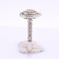 14K White Gold IGI Certified Pear Diamond Ring VS Center Diamond Ring Size 6.75