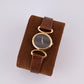 Exceptional Baume Mercier Ladies Tiger Eye Dial Wristwatch 18K Yellow Gold