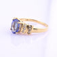 IGI Certified 14K Yellow Gold Tanzanite Ring 1.40ct Natural Tanzanite
