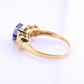 IGI Certified 14K Yellow Gold Tanzanite Ring 1.40ct Natural Tanzanite