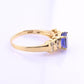 IGI Certified 14K Yellow Gold Tanzanite Ring 1.40ct Natural Tanzanite