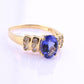 IGI Certified 14K Yellow Gold Tanzanite Ring 1.40ct Natural Tanzanite