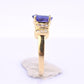 IGI Certified 14K Yellow Gold Tanzanite Ring 1.40ct Natural Tanzanite