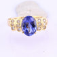 IGI Certified 14K Yellow Gold Tanzanite Ring 1.40ct Natural Tanzanite