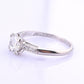 Platinum Diamond Ring GIA Certified 0.70 Center Stone D Color SI1 Ring Size 6