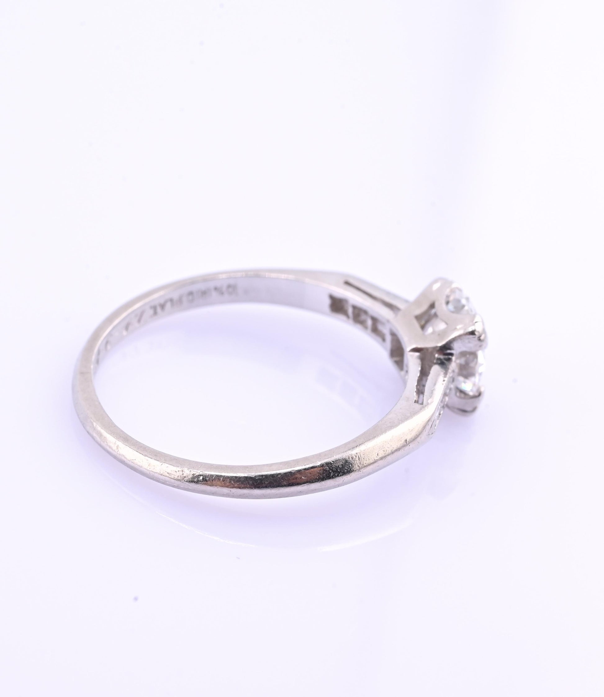 Platinum Diamond Ring GIA Certified 0.70 Center Stone D Color SI1 Ring Size 6