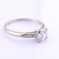 Platinum Diamond Ring GIA Certified 0.70 Center Stone D Color SI1 Ring Size 6