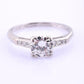 Platinum Diamond Ring GIA Certified 0.70 Center Stone D Color SI1 Ring Size 6