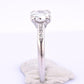 Platinum Diamond Ring GIA Certified 0.70 Center Stone D Color SI1 Ring Size 6