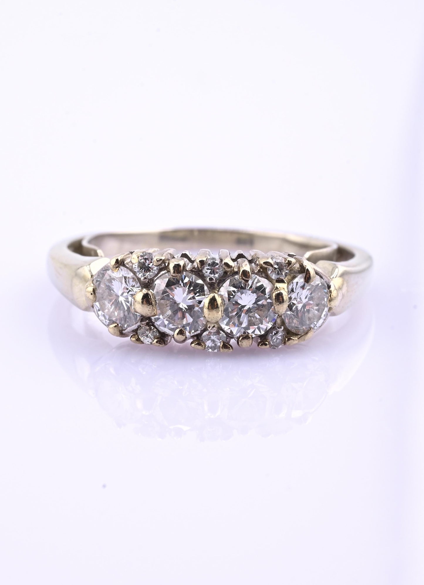 18K White Gold IGI Certified Diamond Ring 1.00 TCW VS Clarity Ring Size 7.75