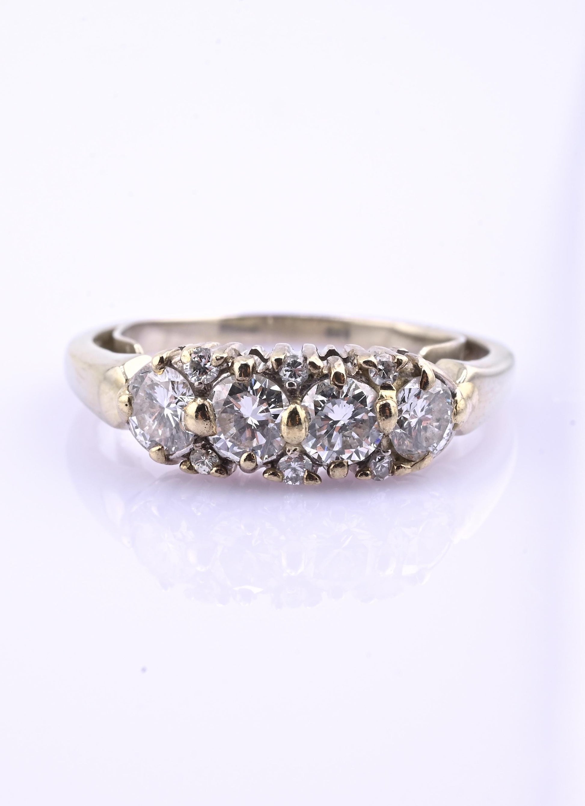 18K White Gold IGI Certified Diamond Ring 1.00 TCW VS Clarity Ring Size 7.75