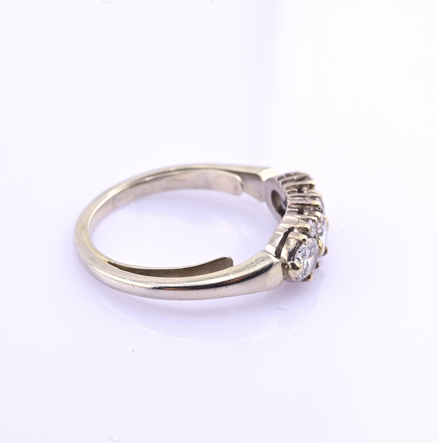 18K White Gold IGI Certified Diamond Ring 1.00 TCW VS Clarity Ring Size 7.75