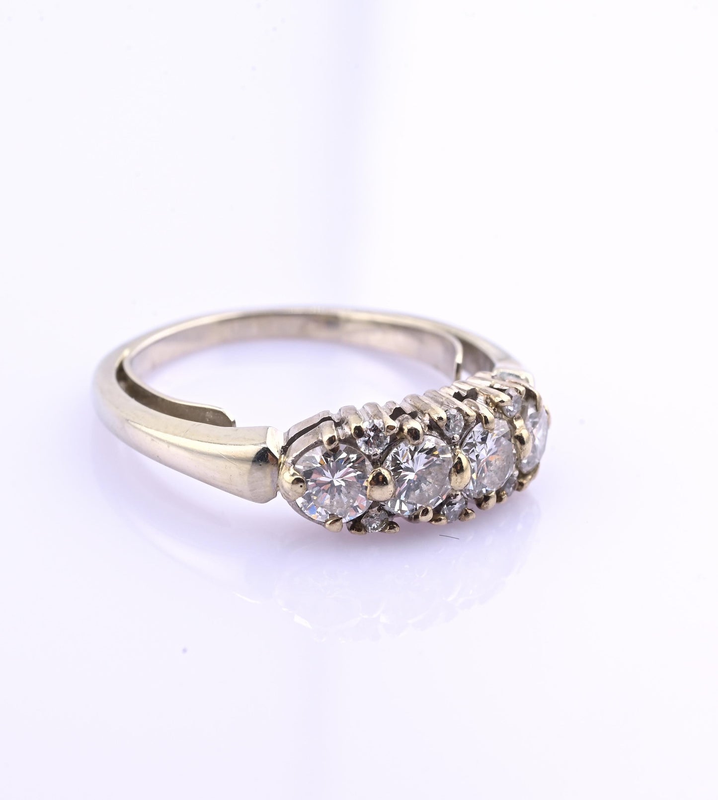 18K White Gold IGI Certified Diamond Ring 1.00 TCW VS Clarity Ring Size 7.75