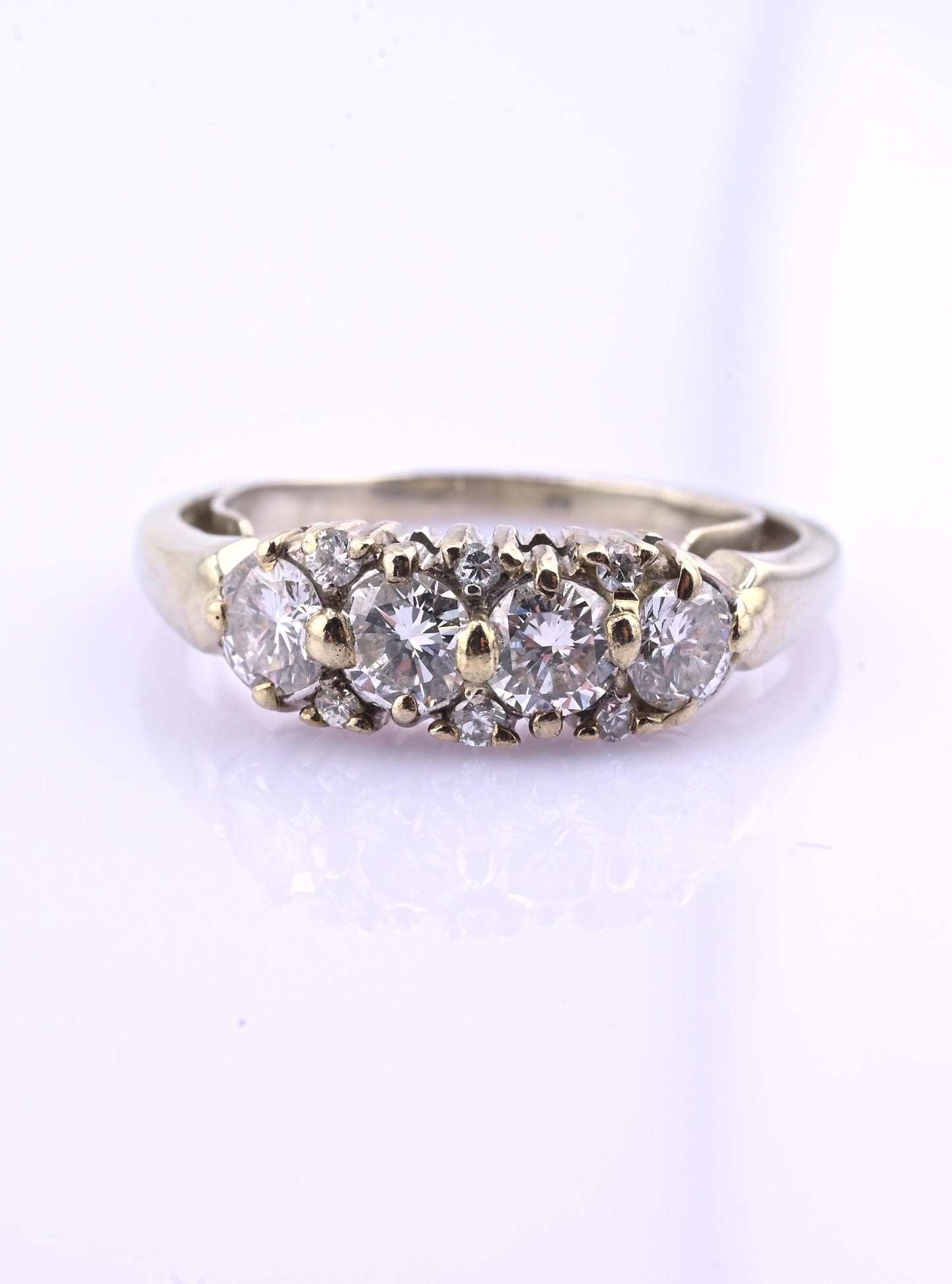 18K White Gold IGI Certified Diamond Ring 1.00 TCW VS Clarity Ring Size 7.75