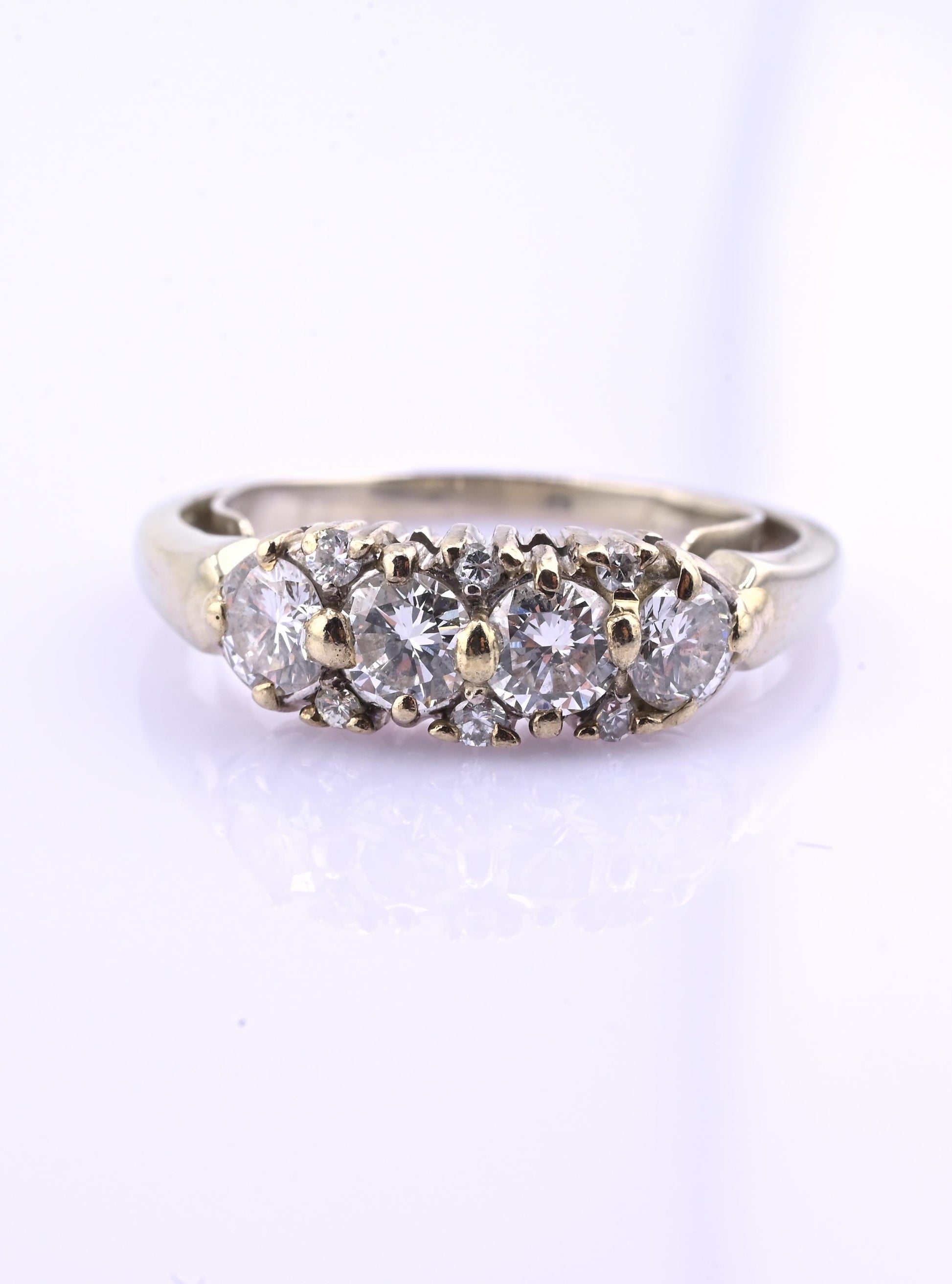 18K White Gold IGI Certified Diamond Ring 1.00 TCW VS Clarity Ring Size 7.75